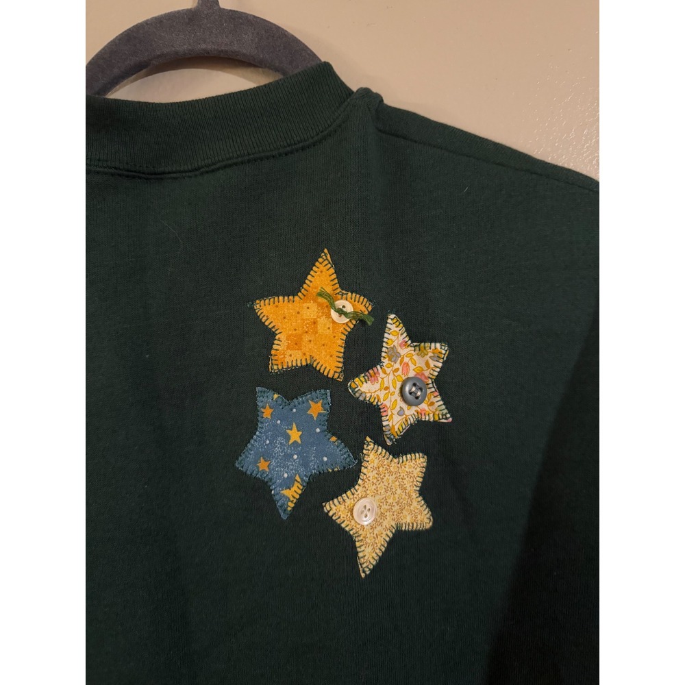 Vintage Jerzees Pumpkin Scarecrow Patchwork Cardi… - image 8